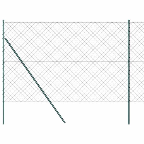 vidaXL Gjerdep&aring;le gr&oslash;nn 10 x 1,6 m (60 x 60 mm nett) St&aring;l og PVC