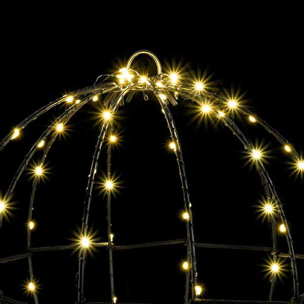 vidaXL Kule med 96 LED Varmhvit 30 cm Metall