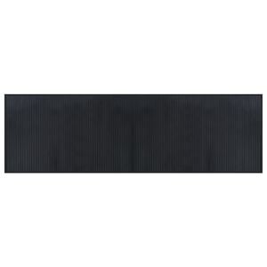 vidaXL Teppe rektangul&aelig;r svart 60x200 cm bambus