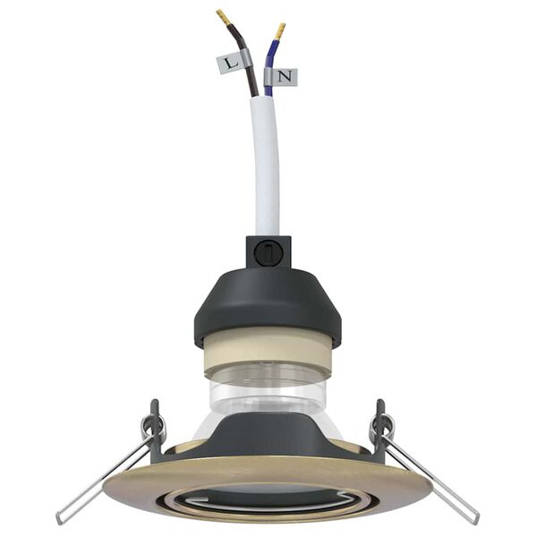 vidaXL Spotlight 12 pcs Messing 9 x 9 x 2.5 cm Metall