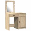 vidaXL Sminkebord 2 stk. Brun 50 x 41 x 135 cm Konstruert tre