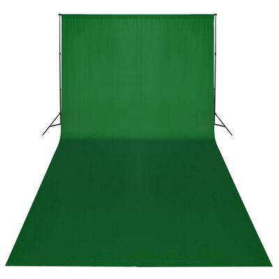 vidaXL Studiosett grønt bakteppe 600x300 cm og lys