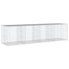 vidaXL Gabionkurv med deksel 400x100x100 cm galvanisert jern