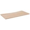 vidaXL Bordplate hvit 110x60x2,5 cm heltre furu