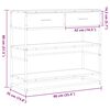 vidaXL Konsollbord svart 90x35x80 cm konstruert tre