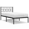 vidaXL Sengeramme i metall med hodegavl svart 100x200 cm