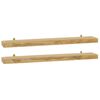 vidaXL Vegghyller 2 stk 90x15x4 cm heltre teak