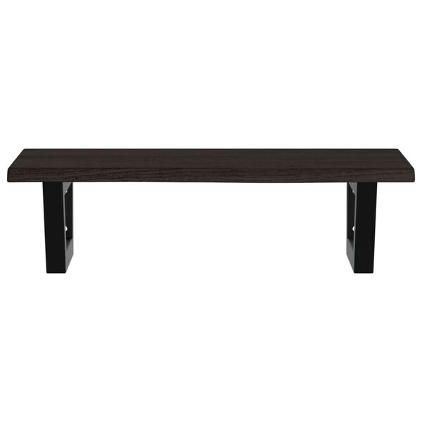 vidaXL Servanthylle veggmontert st&aring;l og heltre eik