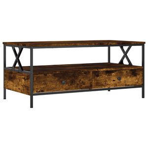 vidaXL Salongbord r&oslash;kt eik 100x51x45 cm konstruert tre