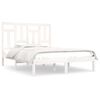 vidaXL Sengeramme uten madrass hvit 140x190 cm heltre furu