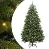 vidaXL Kunstig sammensatt juletre 300 LED-lys Gr&oslash;nn 270 cm PVC og st&aring;l