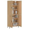 vidaXL Highboard sonoma eik 69,5x34x180 cm konstruert tre