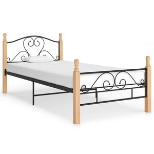 vidaXL Sengeramme svart metall 90x200 cm