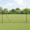 vidaXL Gjerdep&aring;le Gr&aring; 50 x 1,5 m (13 mm netting) St&aring;l og PVC