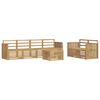 vidaXL Utend&oslash;rs sofa-sett 7 pcs Hvit Solid akasietre
