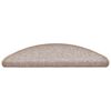 vidaXL Trappematter 20 stk 56x17x3 cm lysebrune halvrund