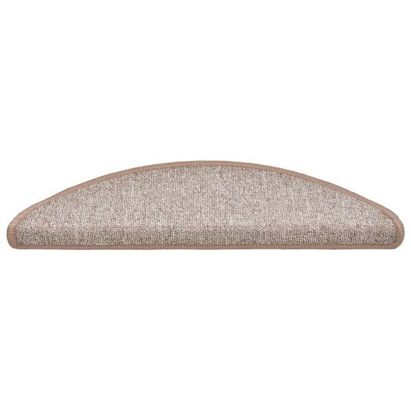 vidaXL Trappematter 20 stk 56x17x3 cm lysebrune halvrund