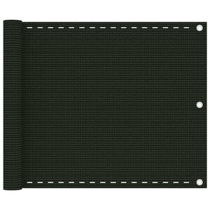 vidaXL Balkongskjerm m&oslash;rkegr&oslash;nn 75x300 cm HDPE