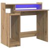 vidaXL Skrivebord med hylle Artisan Eik 97 x 45 x 90 cm Konstruert tre