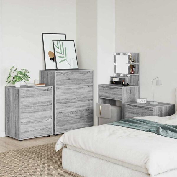 vidaXL Oppbevaringsskap 2 pcs Gr&aring; Sonoma 80 x 48 x 105 cm