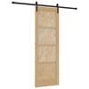vidaXL Skyved&oslash;r 73,5 x 211 cm Heltre furu Naturlig og svart