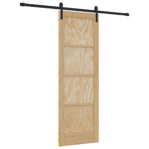 vidaXL Skyved&oslash;r 73,5 x 211 cm Heltre furu Naturlig og svart