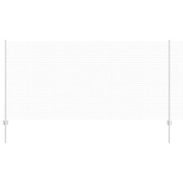 vidaXL Gjerde med stolpe s&oslash;lv 1,2 x 10 m St&aring;l