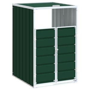 vidaXL S&oslash;ppeldunkskur for enkelt dunk gr&oslash;nn 72x81x115 cm st&aring;l