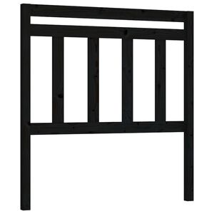 vidaXL Sengegavl svart 81x4x100 cm heltre furu