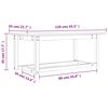 vidaXL Salongbord svart 110x55x45 cm heltre furu