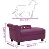 vidaXL Hundesofa burgunder 83x45x42 cm kunstig l&aelig;r