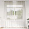 vidaXL Voile Gardin med gardiner 2 pcs Krem 245 x 140 cm Polyester