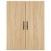 vidaXL Highboard sonoma eik 69,5x34x180 cm konstruert tre
