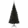 vidaXL Juletre med 300 LED med stativ Svart 210 cm PVC