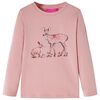 vidaXL T-skjorte for barn med lange ermer rosa 128