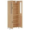 vidaXL Highboard sonoma eik 69,5x34x180 cm konstruert tre