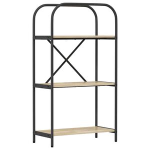 vidaXL Bokhylle 3 niv&aring;er 60 x 30 x 109 cm Konstruert tre Sonoma eik
