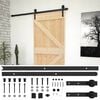 vidaXL Skyved&oslash;r 80 x 210 cm Heltre furu Naturlig og svart