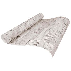 vidaXL 3D Stein Tapet Krem 10 x 0,53 m Non-Woven Stof