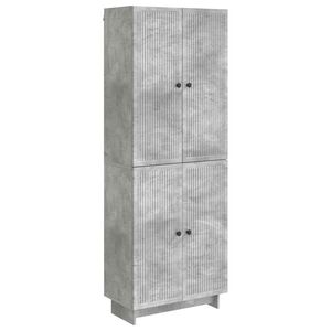 vidaXL Skapsett 2 pcs Betonggr&aring; 66 x 34,5 x 90 cm Konstruert tre