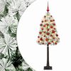 vidaXL Kunstig hengslet juletre med kuler 120 cm 150 LED-lys Varmhvit