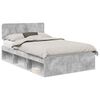 vidaXL Sengestamme med hodegjerde Betong 120 x 200 cm Massiv furu
