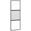 vidaXL Skyved&oslash;r svart 76x205 cm herdet glass og aluminium