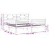 vidaXL Sengeramme med hodegavl hvit 200x200 cm heltre