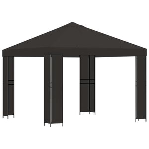vidaXL Paviljong 3 x 3 m Antrasitt Polyester og st&aring;l 190 gsm