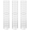 vidaXL Sirkulær gabion høybed 3 stk galvanisert stål Ø30x150 cm