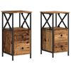 vidaXL Nattbord 2 stk gammelt tre 34x35,5x70 cm konstruert tre