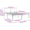 vidaXL Sengestamme med hodegjerde Vokset Brun 160 x 200 cm Massiv furu