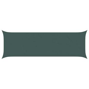 vidaXL Solskygge seil M&oslash;rkegr&oslash;nn 2 x 6 m 100% polyester Oxford