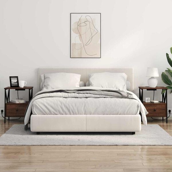 vidaXL Nattbordskap Brun Eik 41,5 x 40,5 x 55 cm Konstruert tre